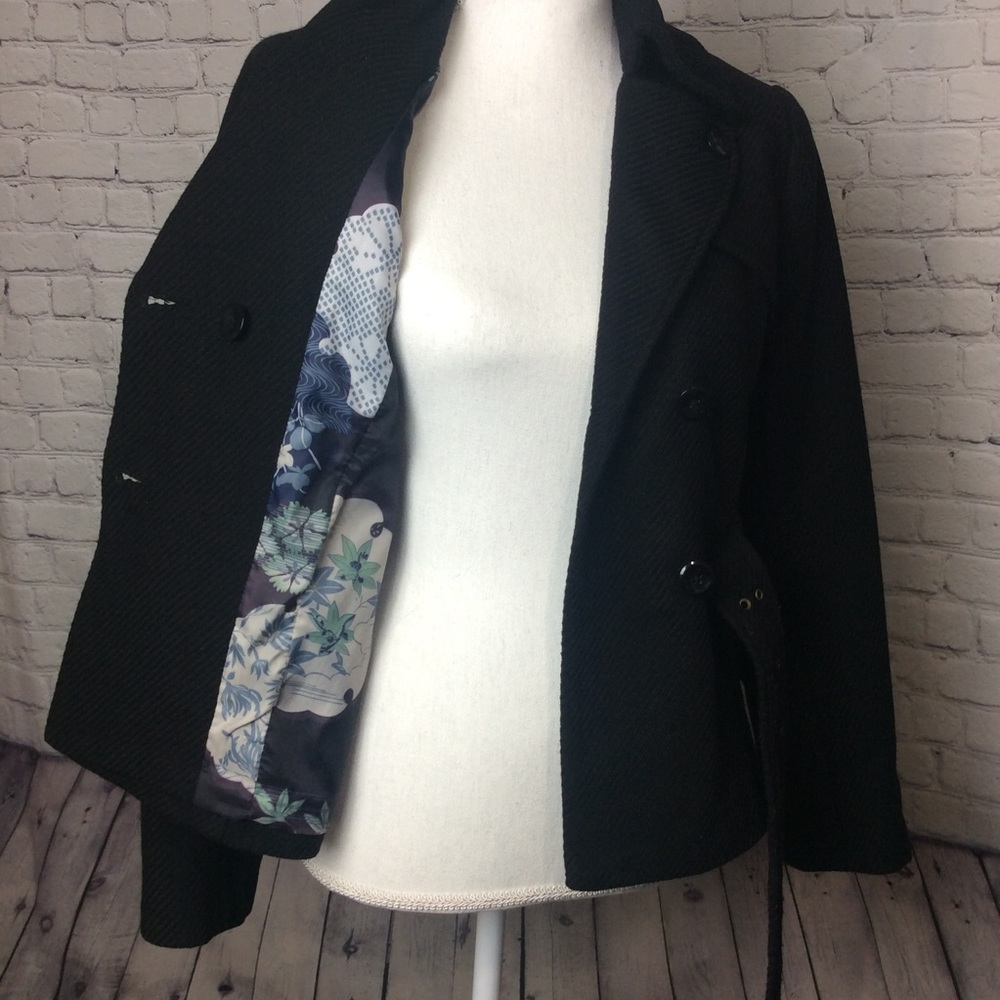 Black Belted Pea Coat, women’s Christmas gift